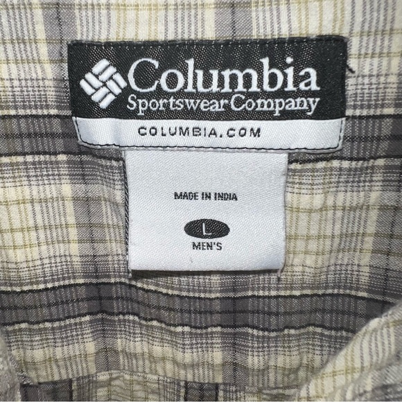 Columbia Button Up Adult Large Mens Multicolor Short Sleeve 100% Cotton Shirt - Picture 3 of 15